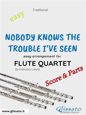 cover image of Nobody Knows the Trouble I've Seen --Easy Flute Quartet (score & parts)